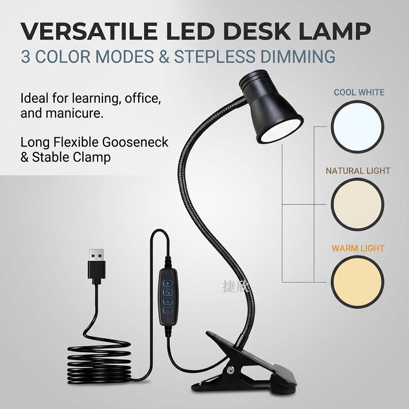 Photography Lighting Learning - LED clip desk lamp eye protection