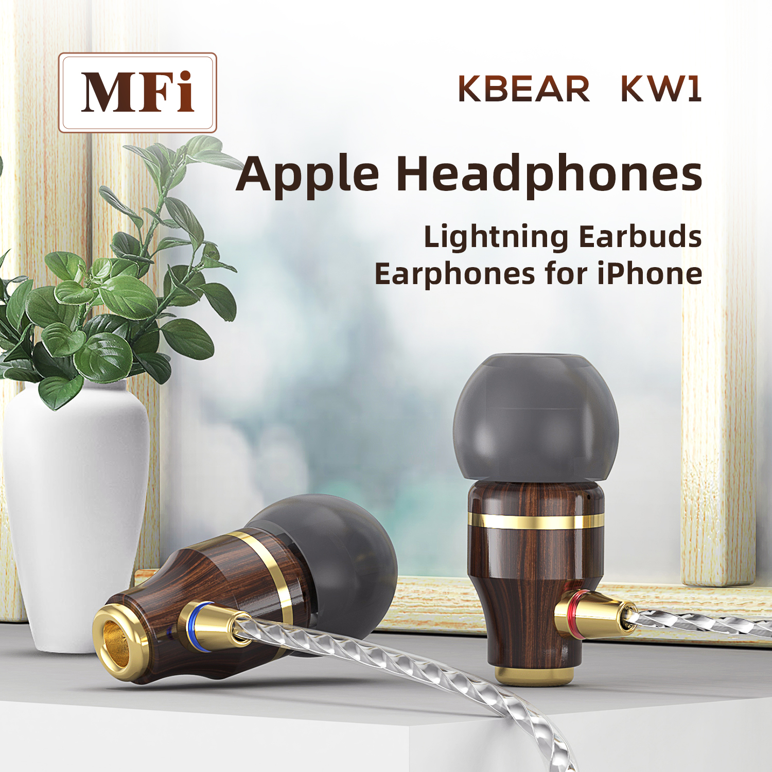 Photography Lighting Setup - KBEAR KW1 Wooden Single DD In-Ear