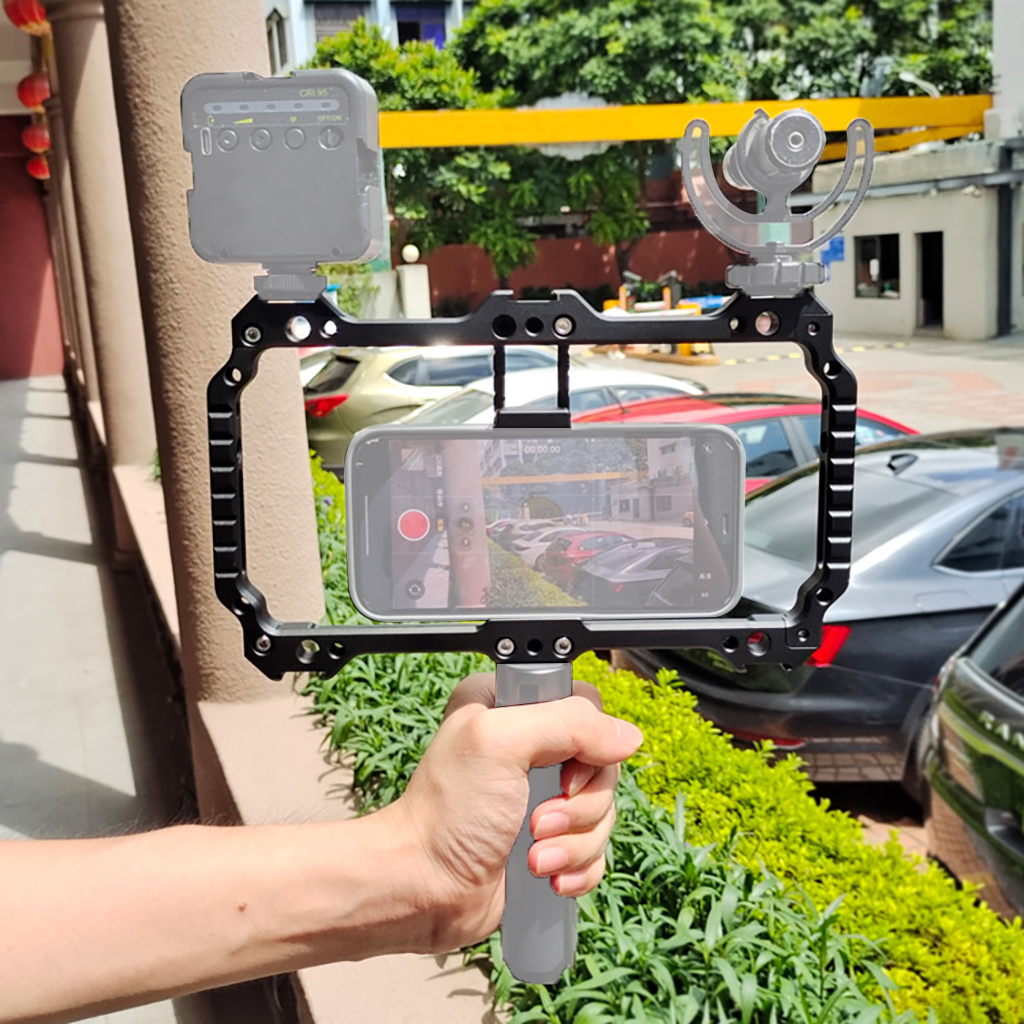 Universal Metal Phone Cage Rig - Photography Lighting Rig ulasan dan harga