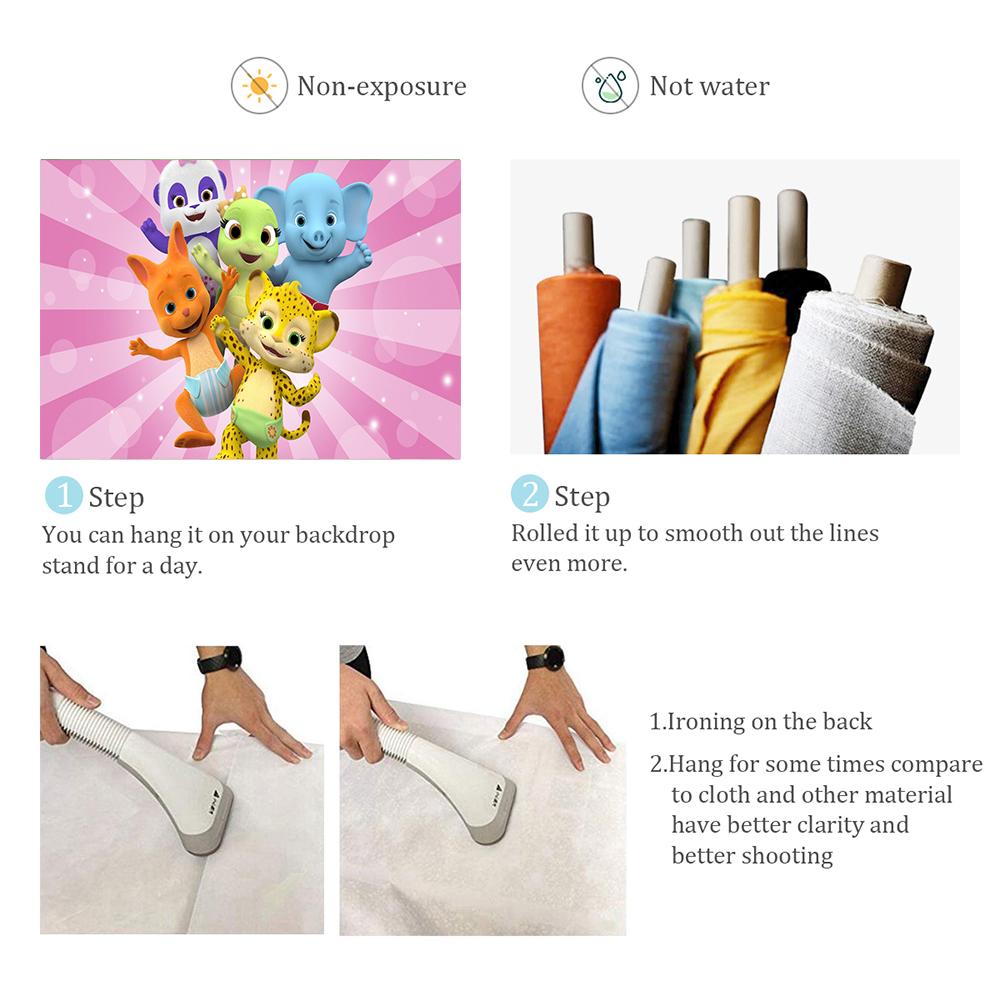 Cartoon Word Party Theme Backg - Photography Lighting Backdrop ulasan dan harga