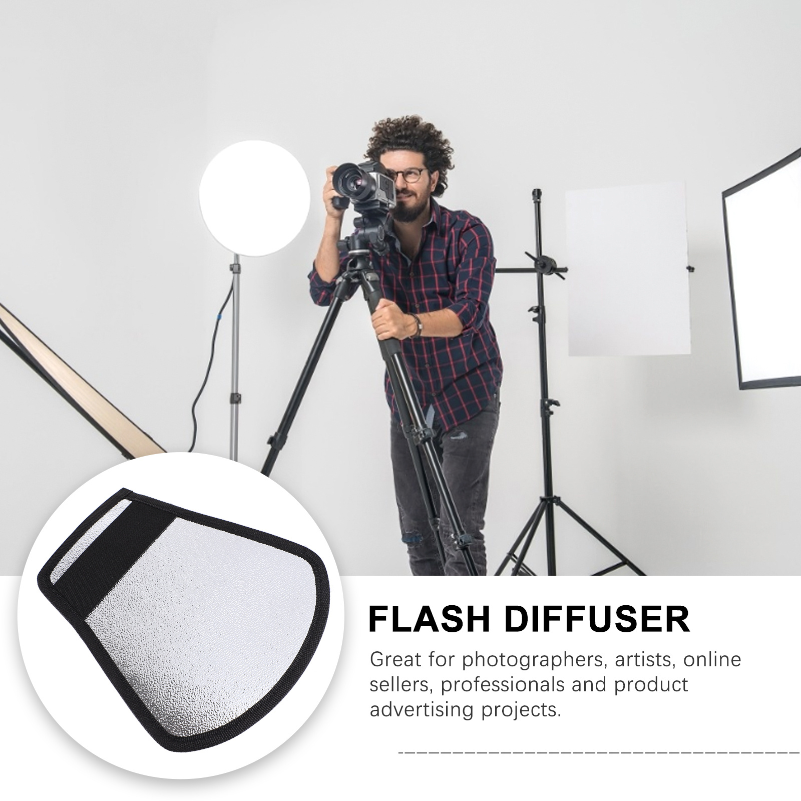 4Pcs Studio Grade Flash Reflec - Photography Lighting Reflectors ulasan dan harga