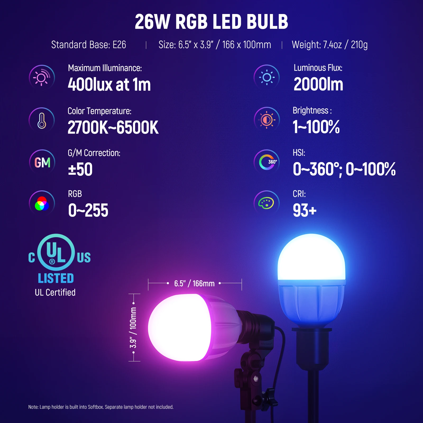 NEEWER RGB Softbox Lighting Ki - Photography Lighting Kit Neewer ulasan dan harga