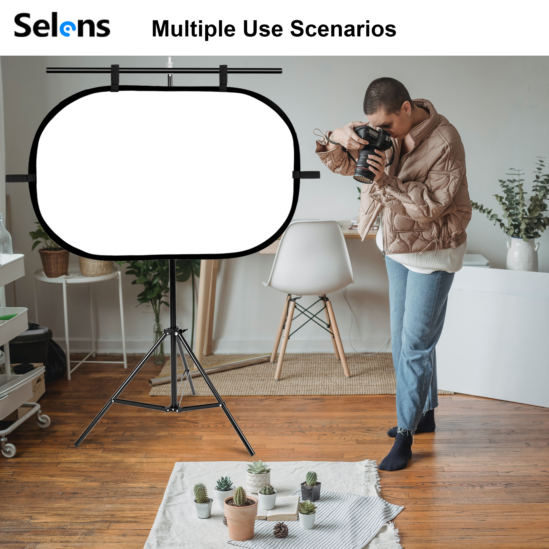 Selens White Diffuser Foldable - Photography Lighting Reflectors ulasan dan harga