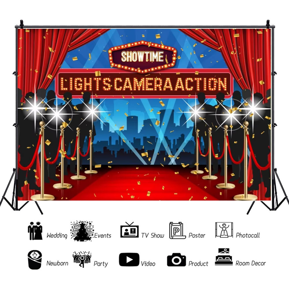 Cinema Movie Night Theme Photo - Photography Lighting Backdrop ulasan dan harga