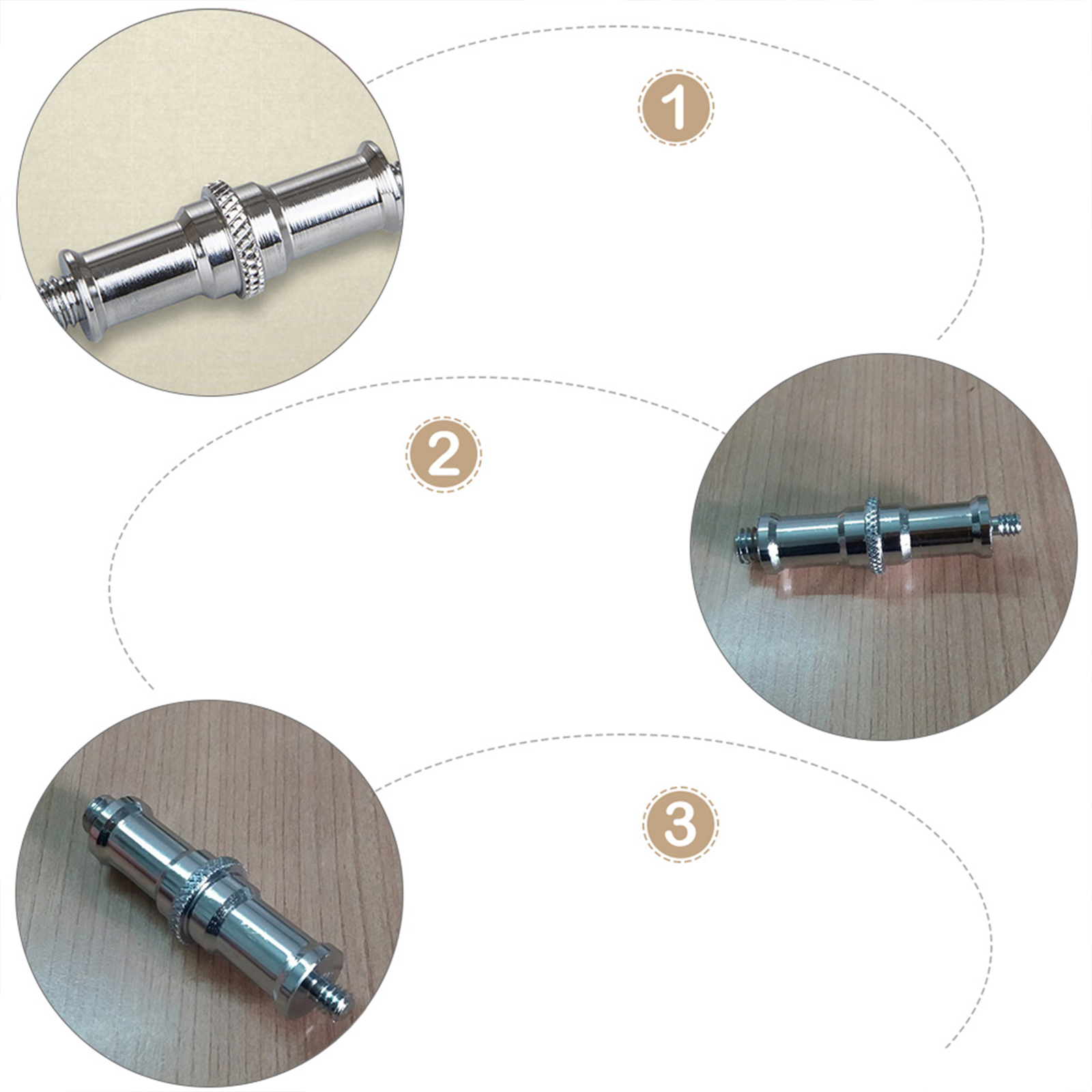 4pcs 1/4 To 3/8 Male Threaded  - Photography Lighting Rig ulasan dan harga
