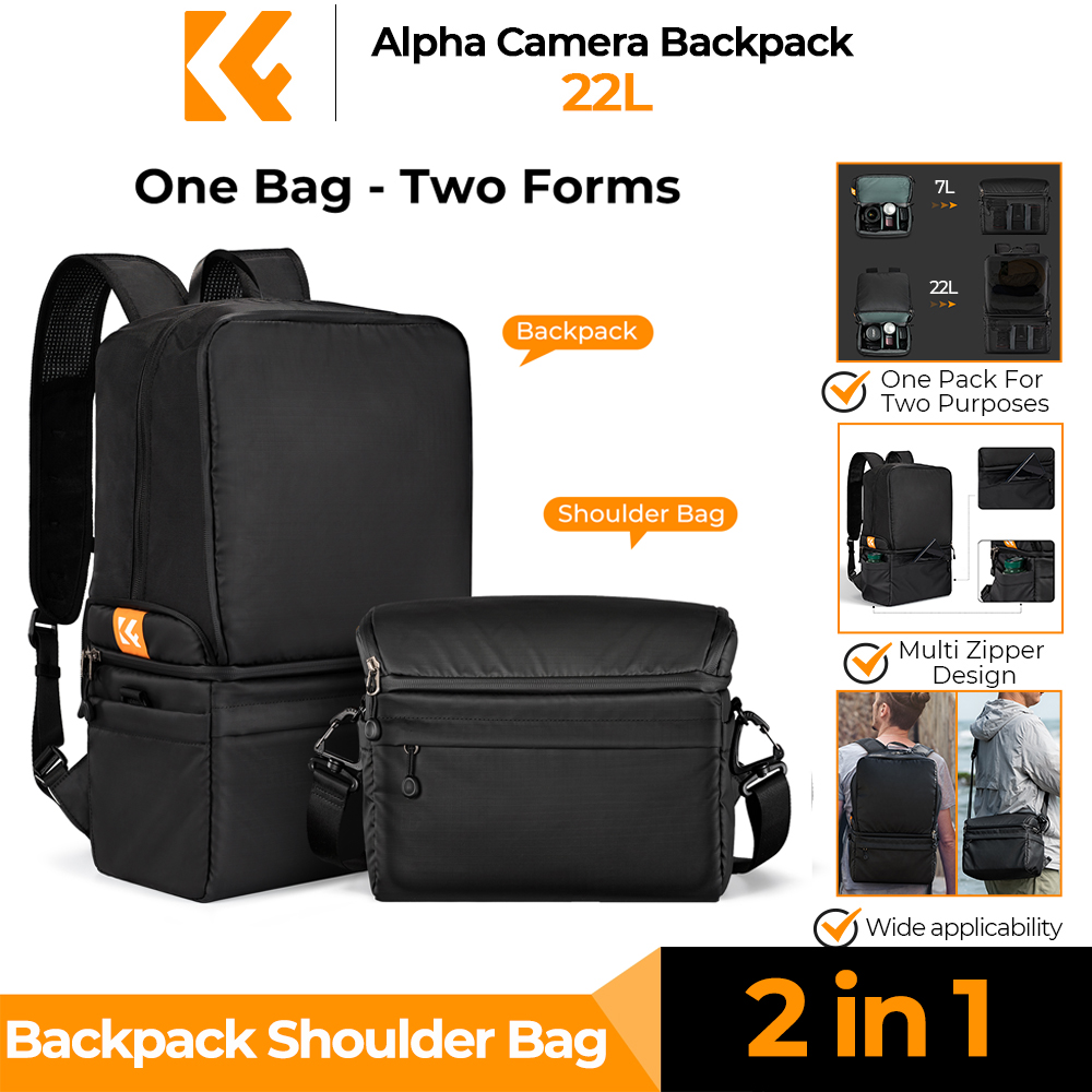 K&F CONCEPT 22L Camera Backpac - Photography Lighting Bag ulasan dan harga