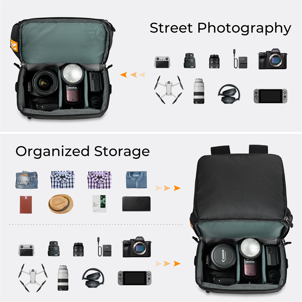 K&F CONCEPT 22L Camera Backpac - Photography Lighting Bag ulasan dan harga