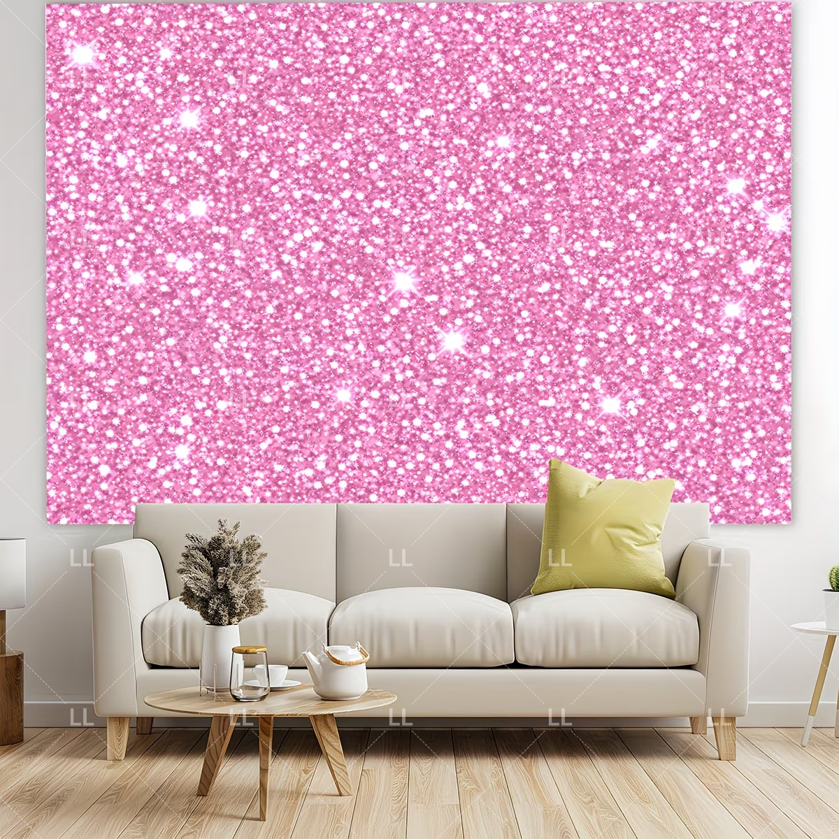 Pink Shimmer Wall Glitters Seq - Photography Lighting Setup ulasan dan harga