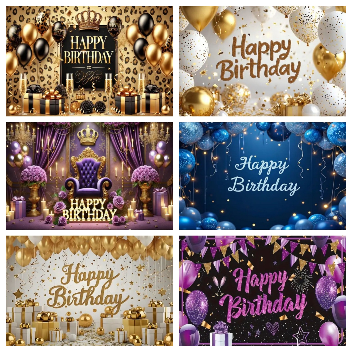 Colorful Balloon Happy Birthda - Photography Lighting Backdrop ulasan dan harga