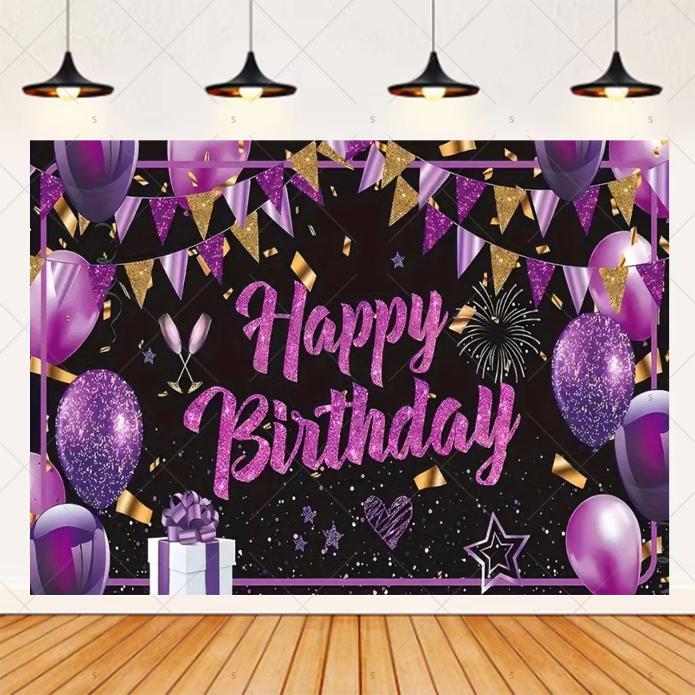 Colorful Balloon Happy Birthda - Photography Lighting Backdrop ulasan dan harga