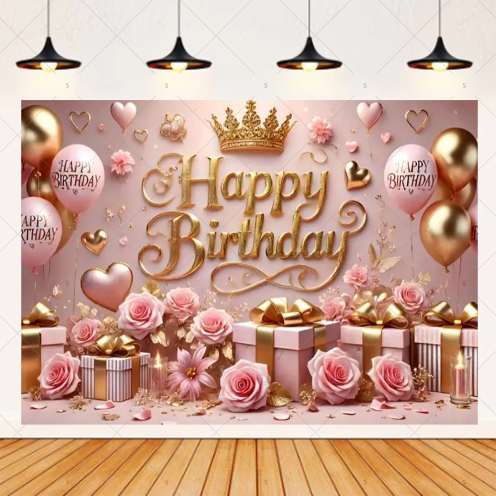 Colorful Balloon Happy Birthda - Photography Lighting Backdrop ulasan dan harga