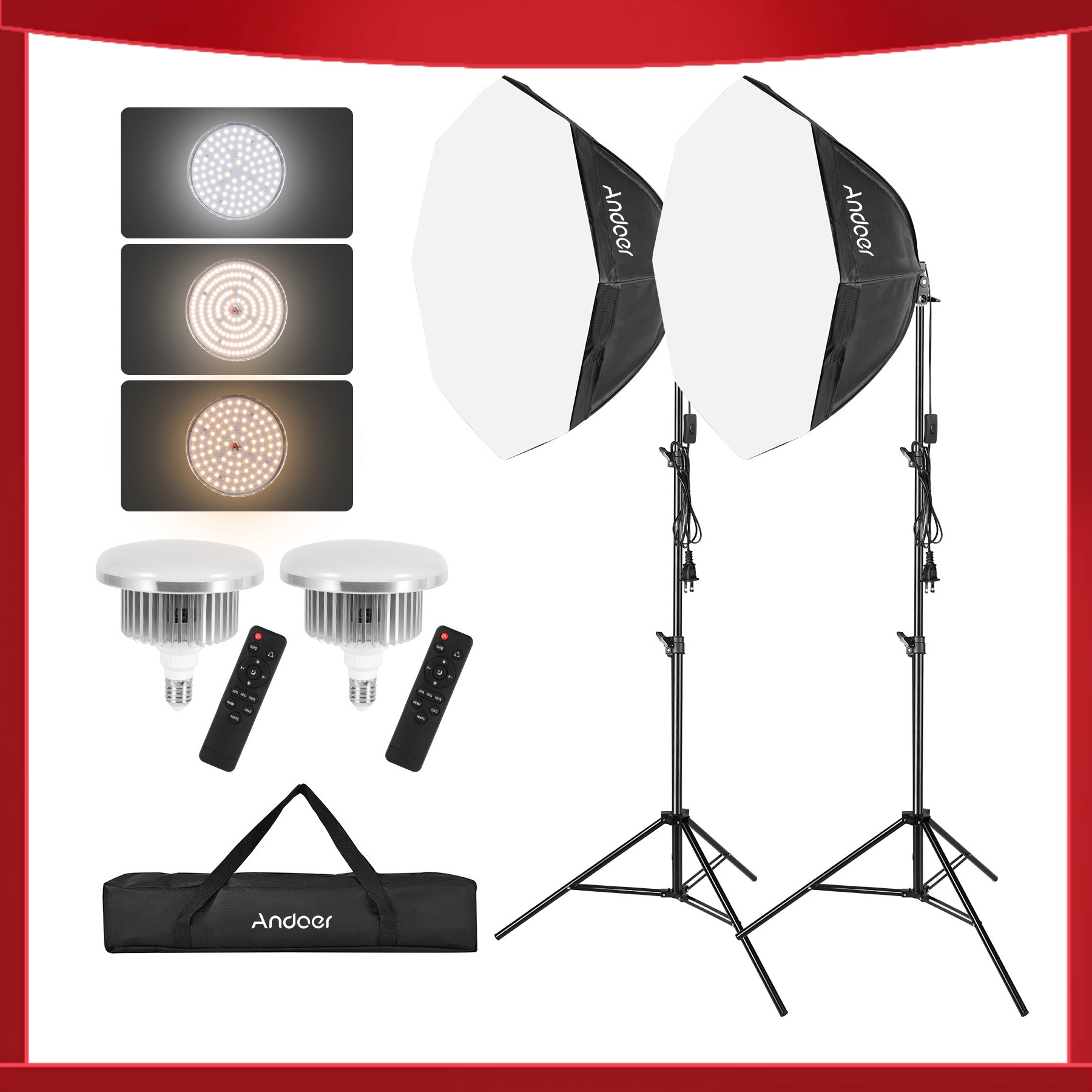 Andoer Studio Photography Ligh - Photography Lighting Setup ulasan dan harga
