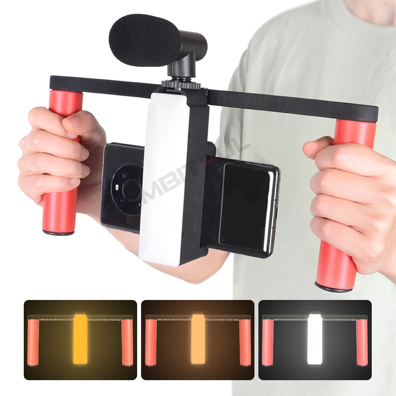 Smartphone Video Rig Hand Grip - Photography Lighting Rig ulasan dan harga