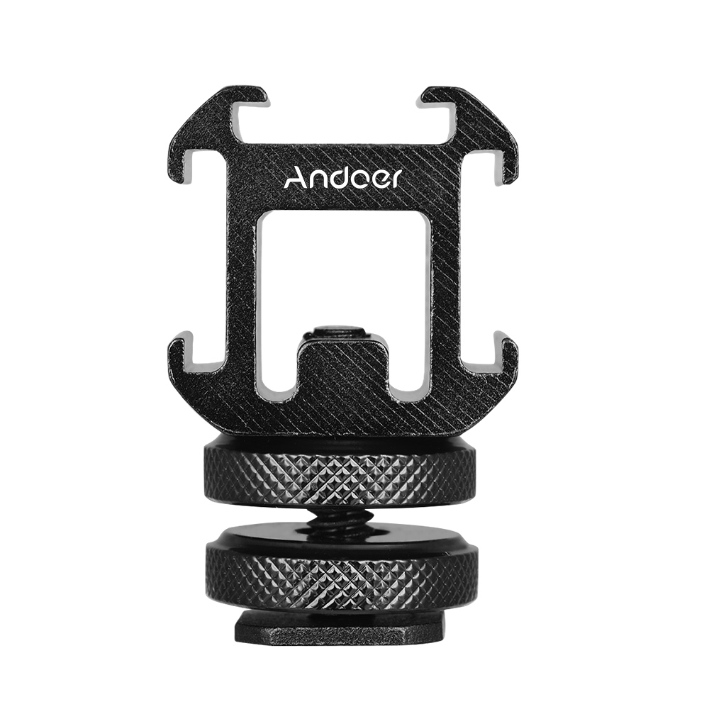 Andoer 3 Cold Shoe Mount Adapt - Photography Lighting Description ulasan dan harga