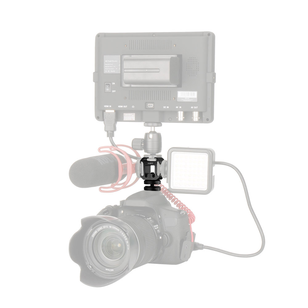 Andoer 3 Cold Shoe Mount Adapt - Photography Lighting Description ulasan dan harga