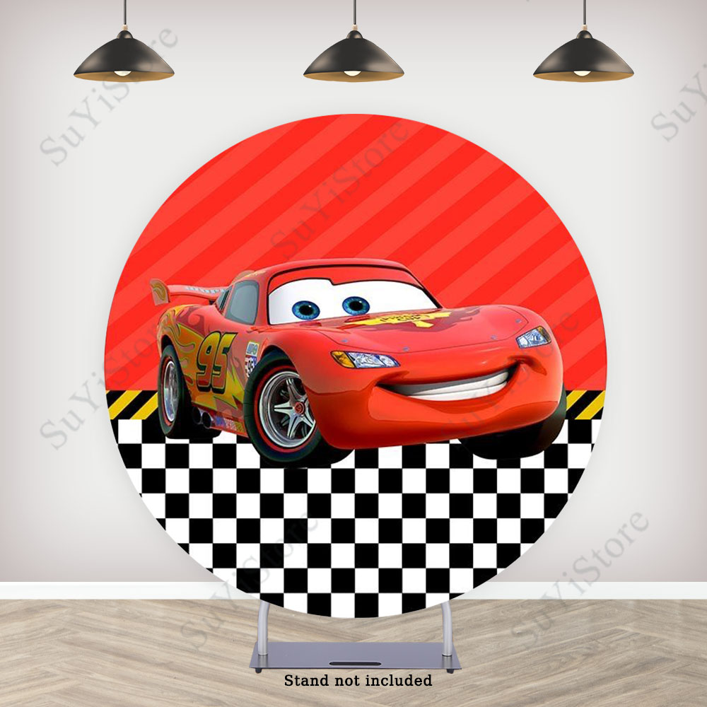 Pixar Cars Round Photo Backdro - Photography Lighting Backdrop ulasan dan harga