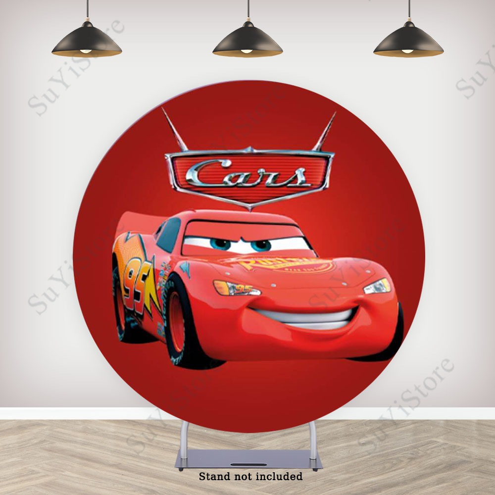 Pixar Cars Round Photo Backdro - Photography Lighting Backdrop ulasan dan harga