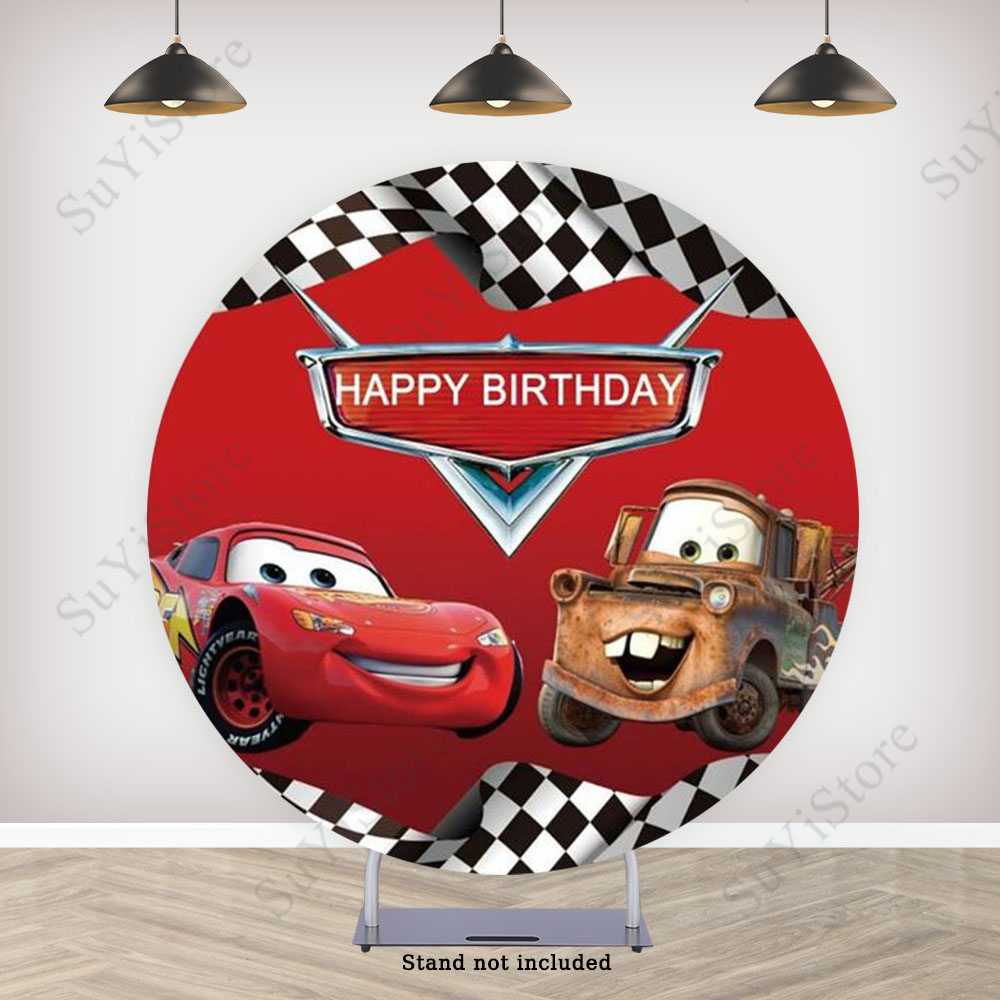 Pixar Cars Round Photo Backdro - Photography Lighting Backdrop ulasan dan harga