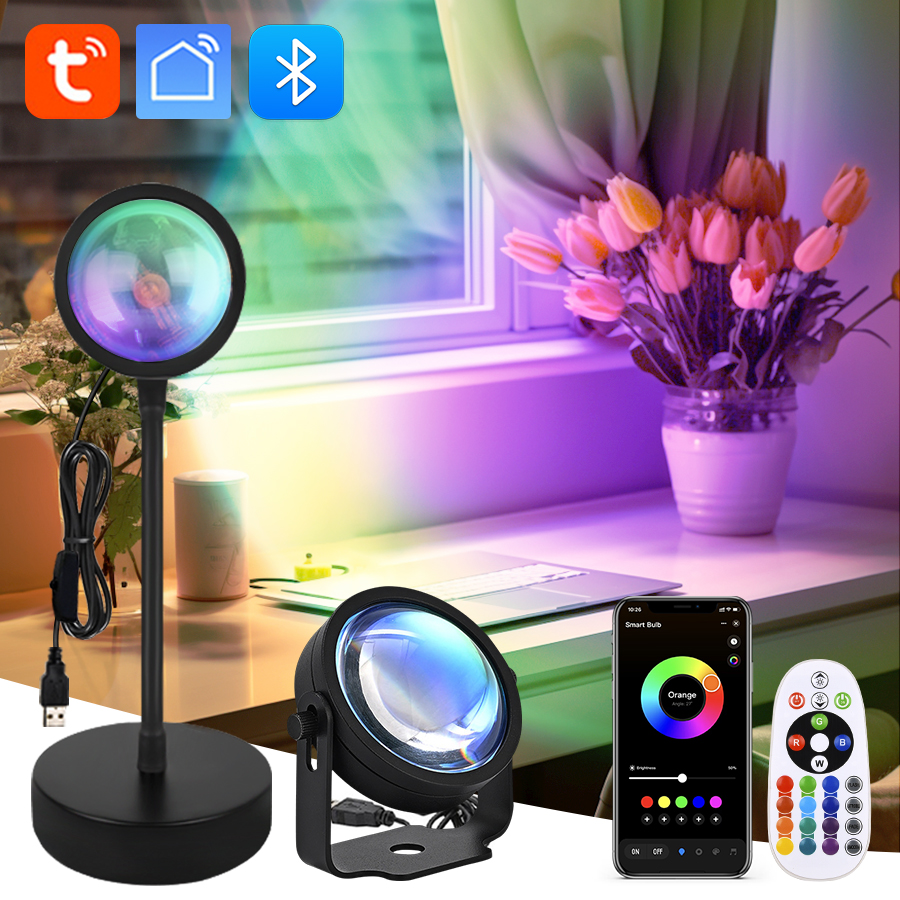 Smart Sunset Lamp Tuya USB Sun - Photography Lighting Setup ulasan dan harga