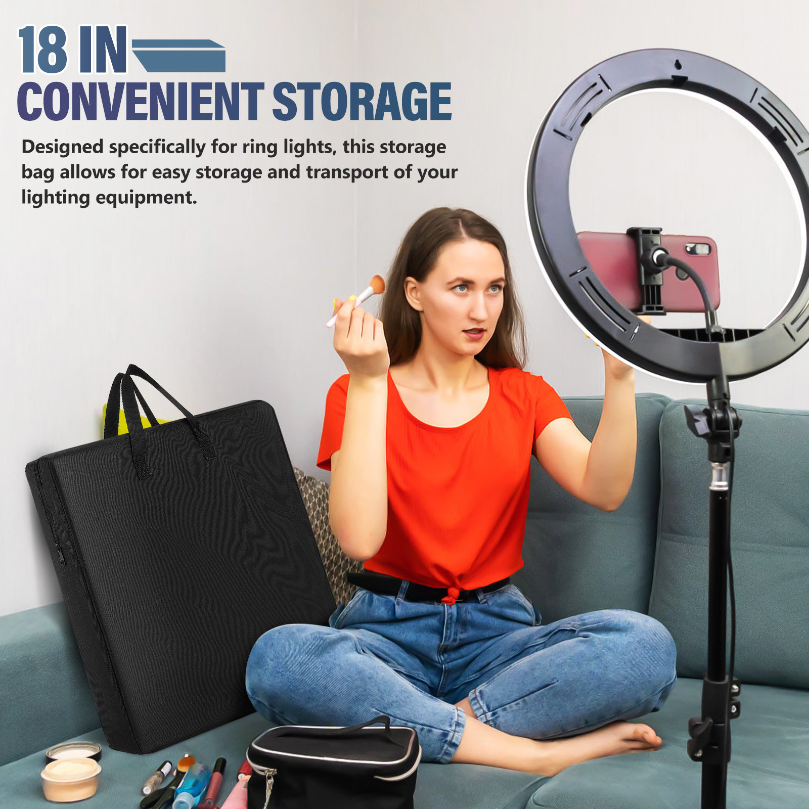 18 Inch Compact Ring Light Sto - Photography Lighting Bag ulasan dan harga
