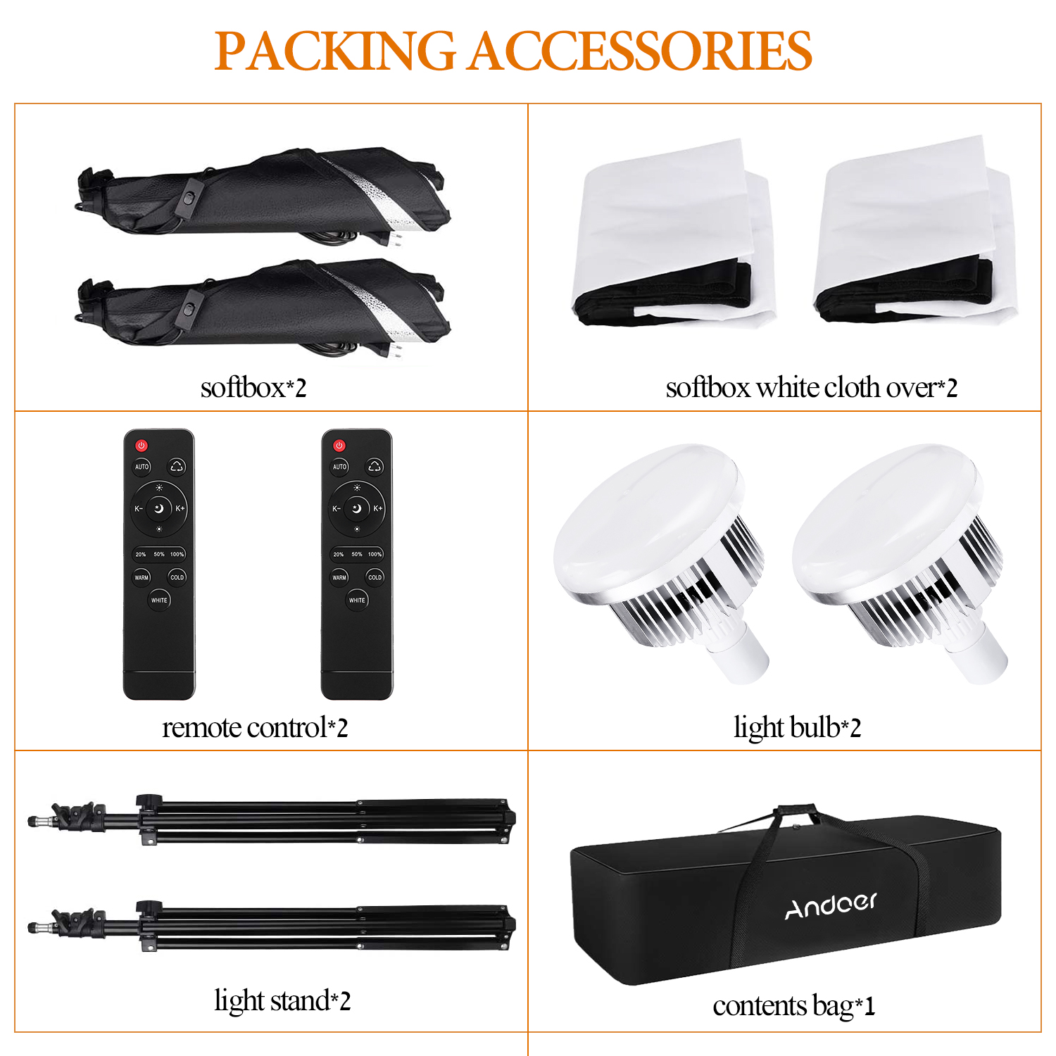 Andoer Softbox Lighting Set St - Photography Lighting Setup ulasan dan harga
