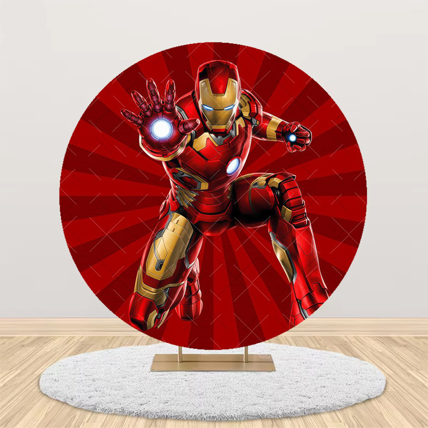 Avengers Theme Round Backdrop  - Photography Lighting Backdrop ulasan dan harga