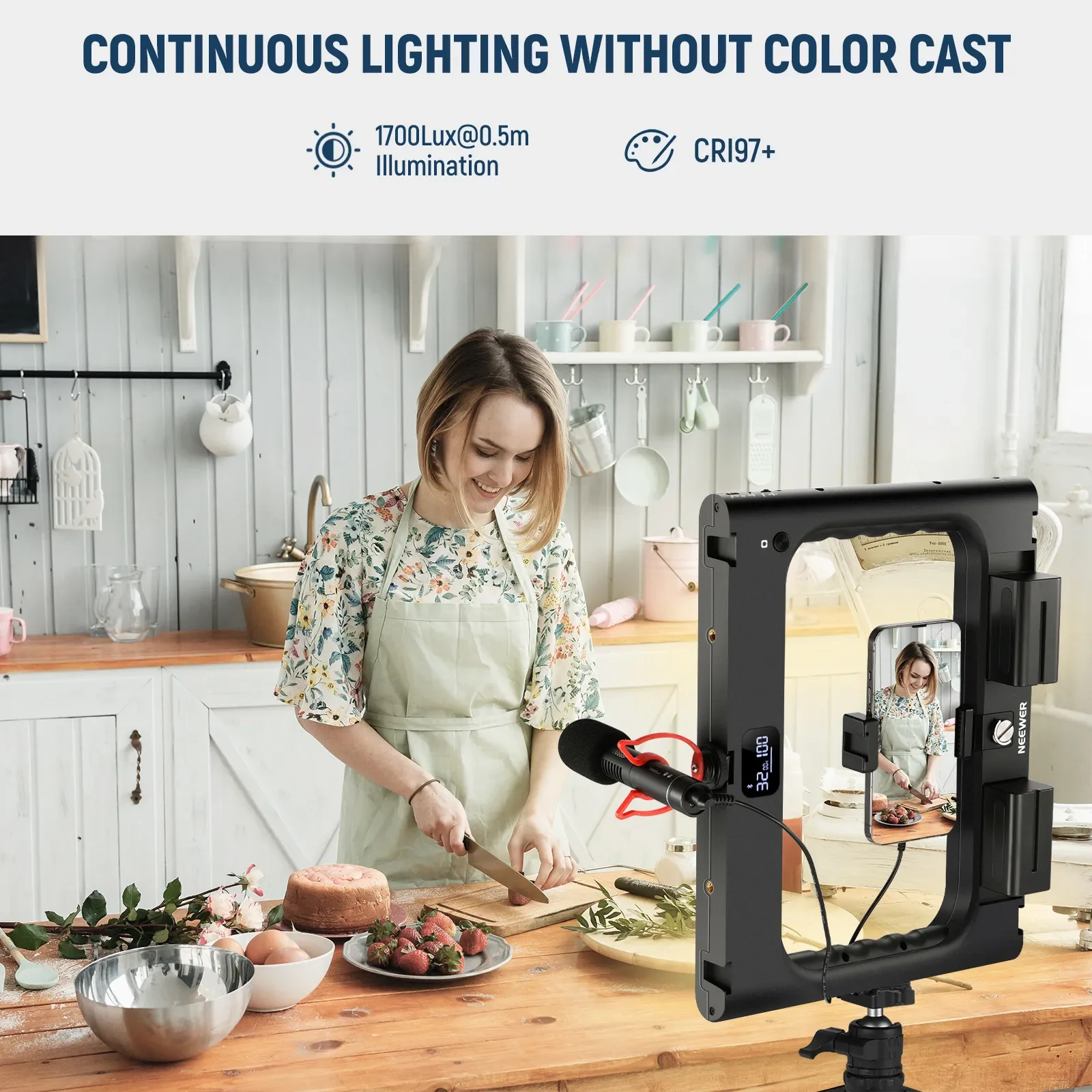 NEEWER A111 II Smartphone Vide - Photography Lighting Kit Neewer ulasan dan harga