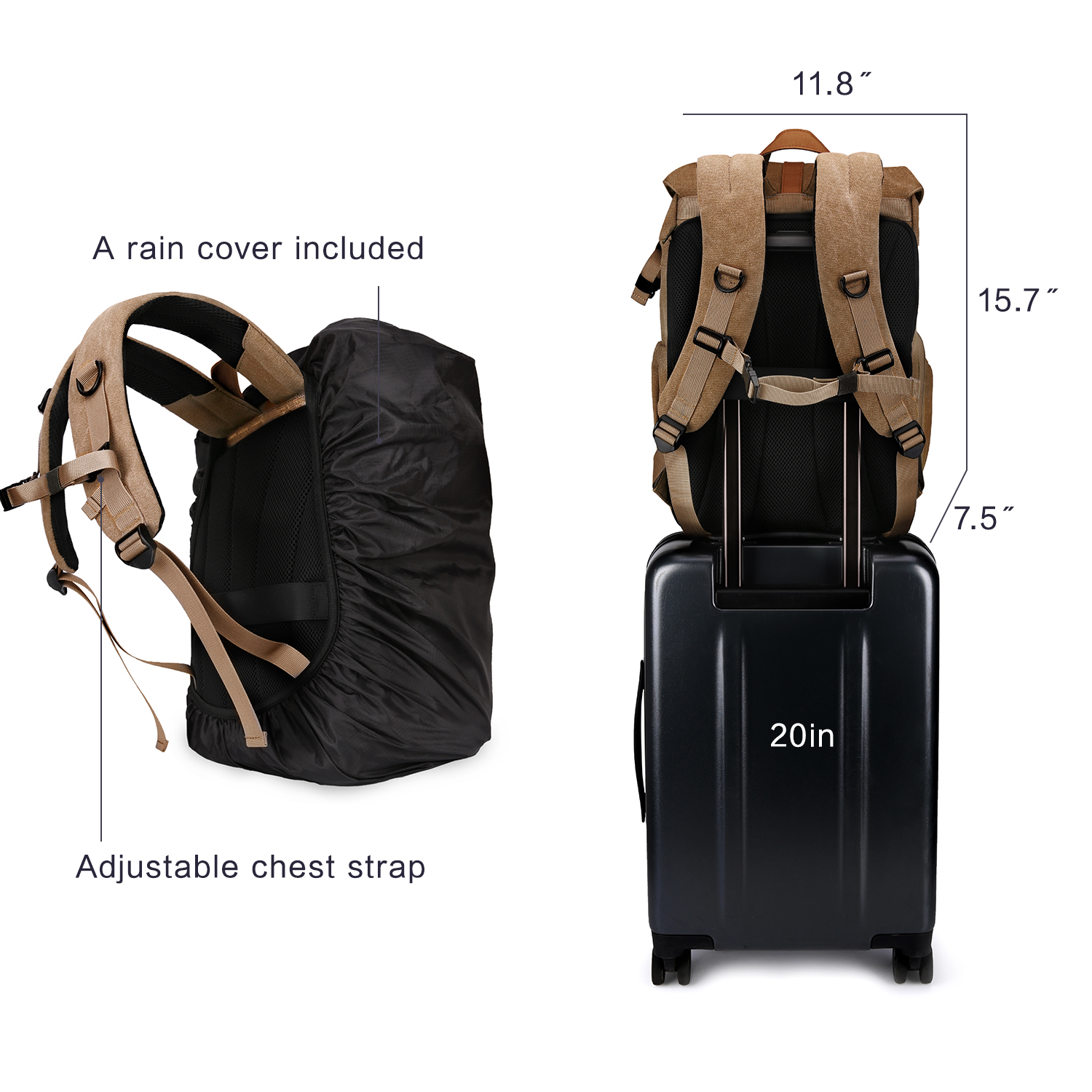 BAGSMART Camera Bag DSLR Photo - Photography Lighting Bag ulasan dan harga
